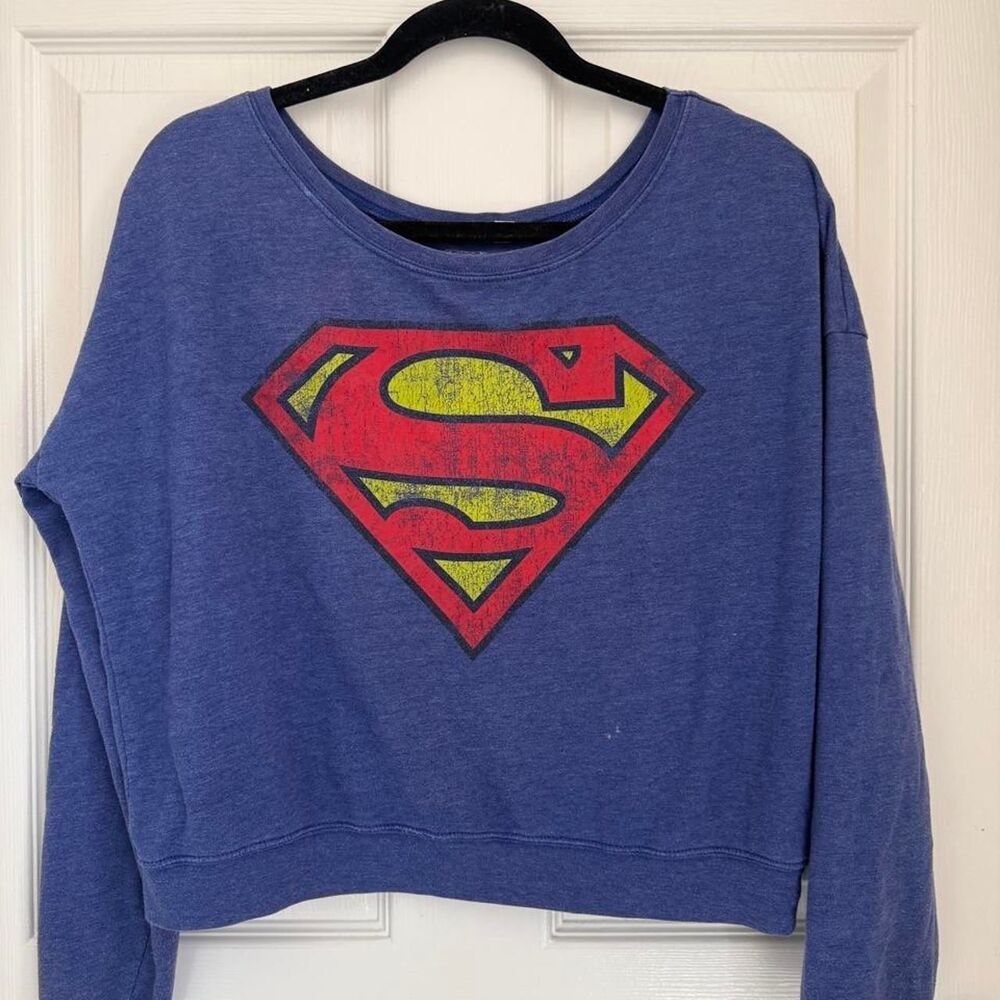 Dc-comics Women's Blue and Navy Sweatshirt